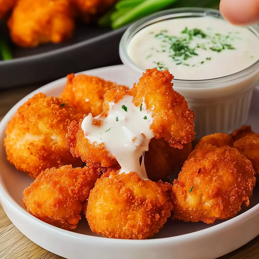 Crispy Air Fryer Buffalo Cauliflower Bites