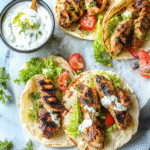 Grilled Chicken Gyros with Tzatziki