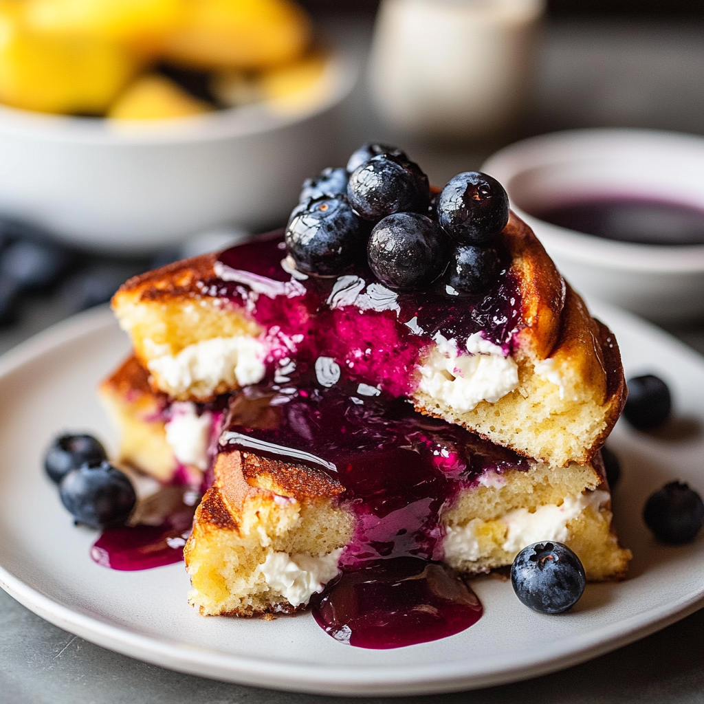 Blueberry Stuffed French Toast