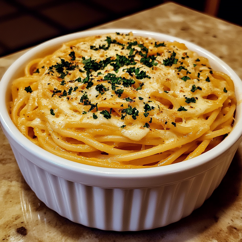 Cheesy Garlic Parmesan Spaghetti