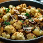 Garlic Cauliflower Mushroom Skillet