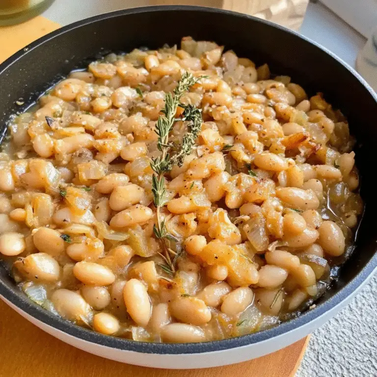 Savory Onion White Beans with Rosemary & Balsamic