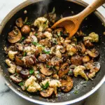 Sauteed Garlic Mushrooms & Cauliflower Skillet