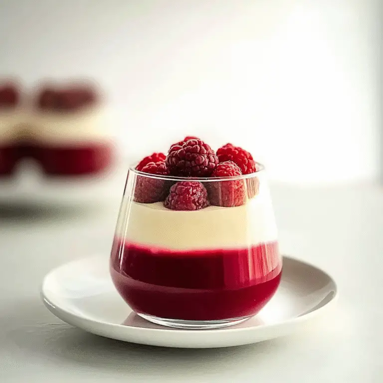 Raspberry Milk Jelly Panna Cotta