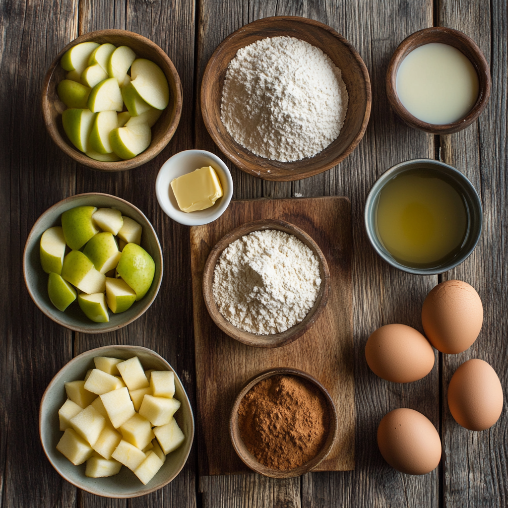 Amish Apple Fritter Bread ingredients