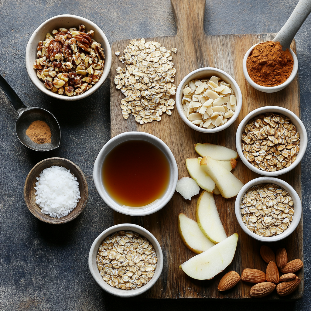 Apple Ginger Buckwheat Granola ingredients