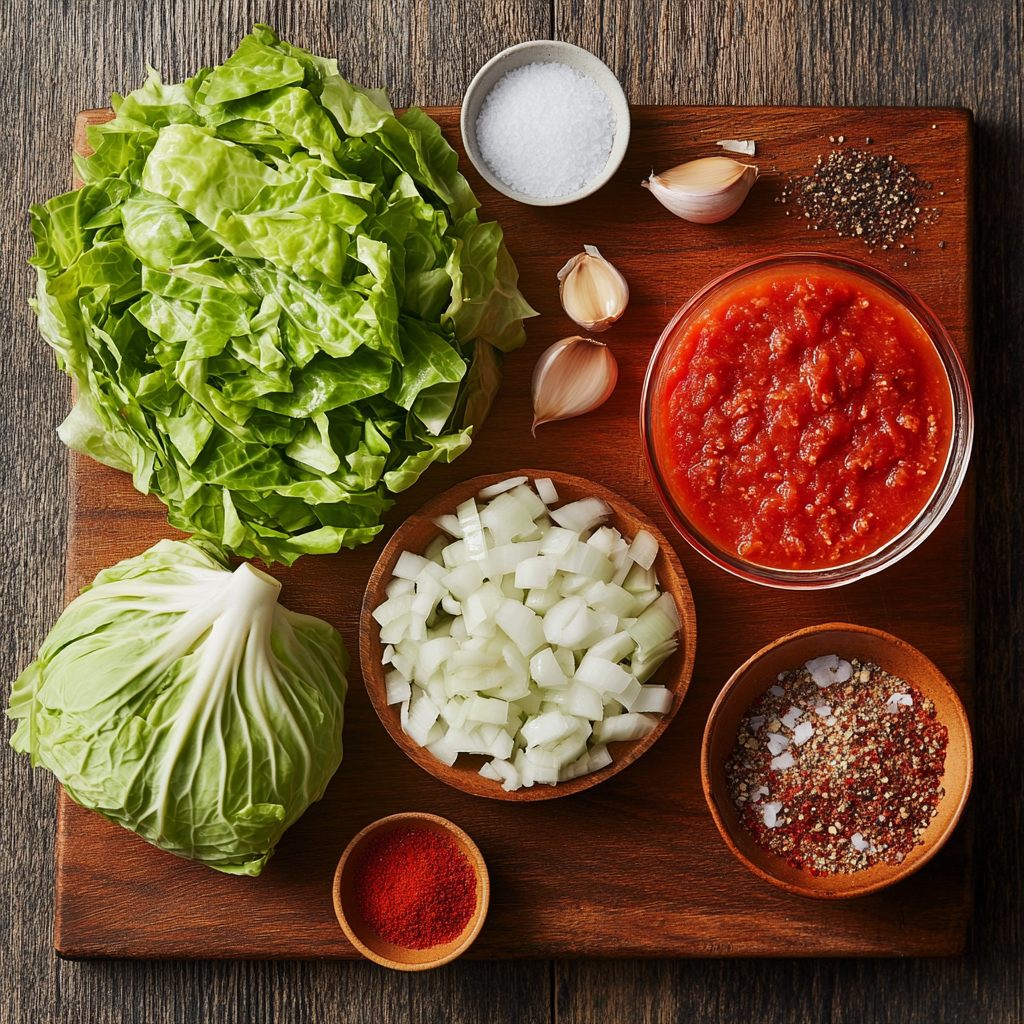 Cabbage Roll Soup ingredients