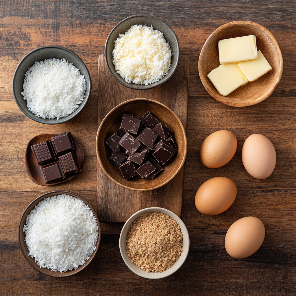 Chocolate Macaroon Tart ingredients