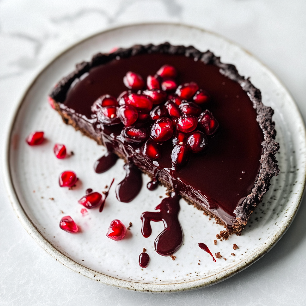 Chocolate Pomegranate Tart