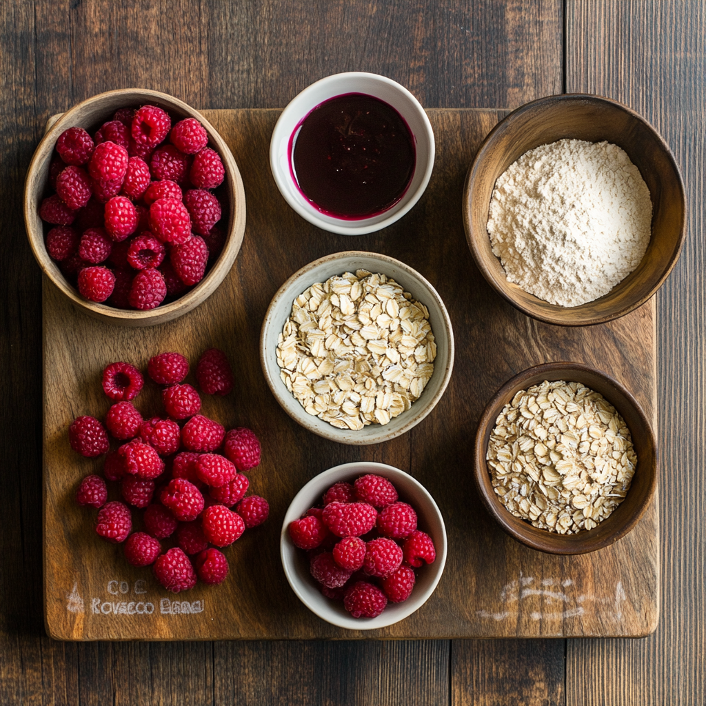 Chocolate Raspberry Crisp ingredients