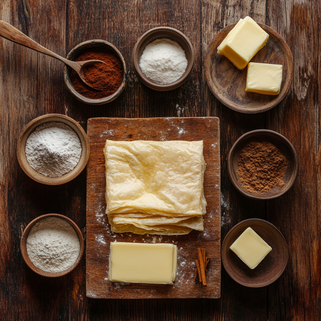 Cinnamon Sugar Puff Pastry ingredients