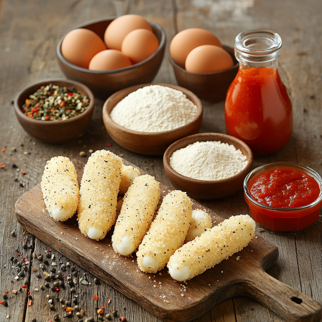 Crispy Fried Mozzarella Sticks ingredients