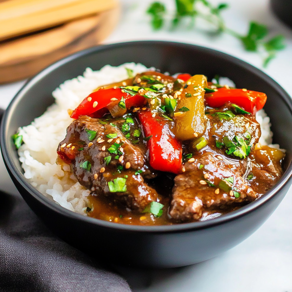 Crock Pot Pepper Steak