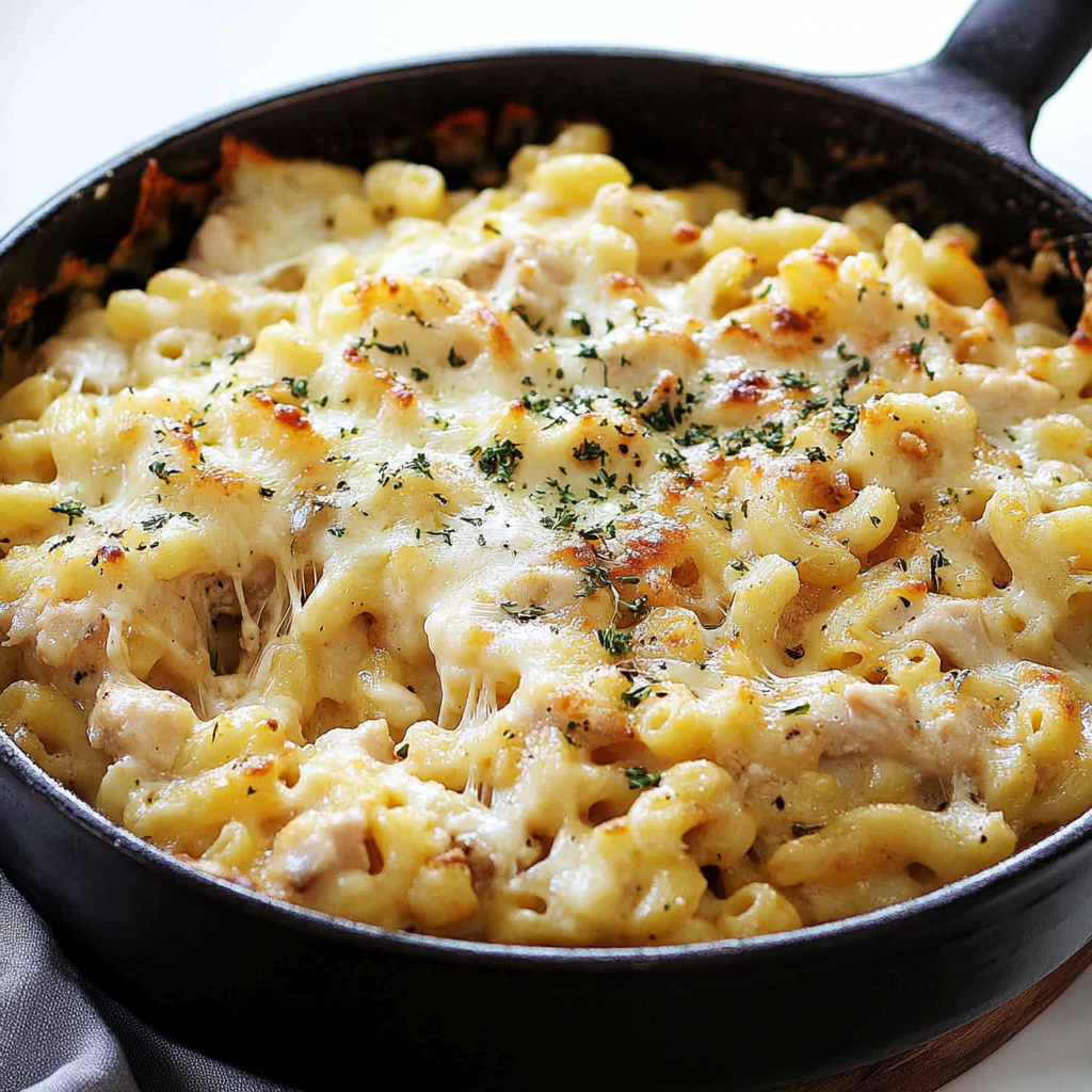 French Onion Chicken Macaroni and Cheese