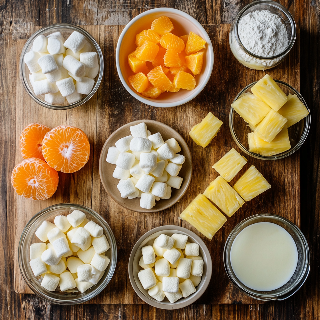 Frog Eye Salad ingredients