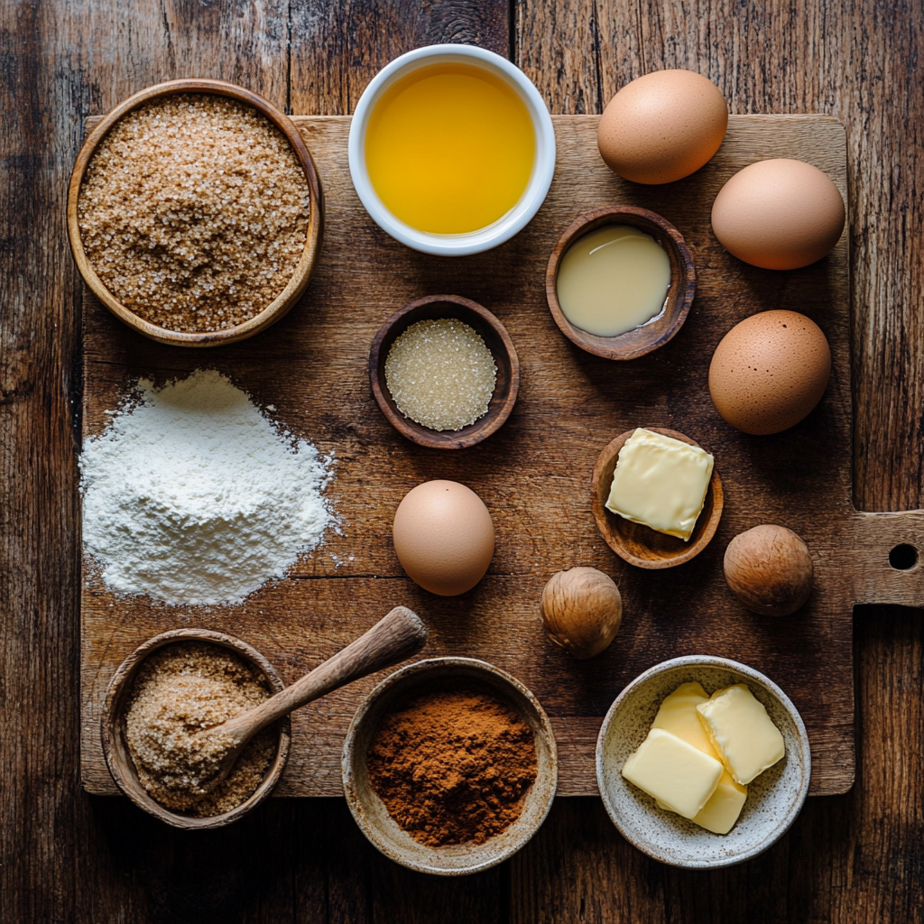 Honey Bun Brownies ingredients