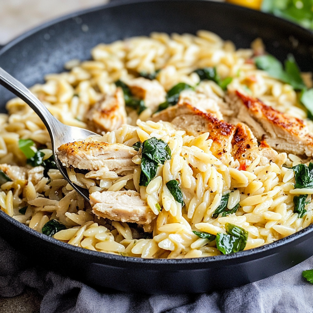 Lemon Chicken Orzo Pasta