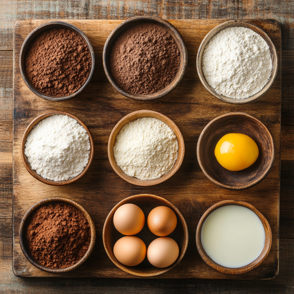 Mini Chocolate Cakes ingredients