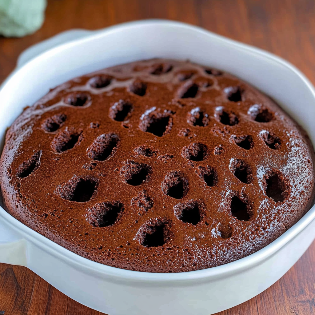 Mint Chocolate Poke Cake