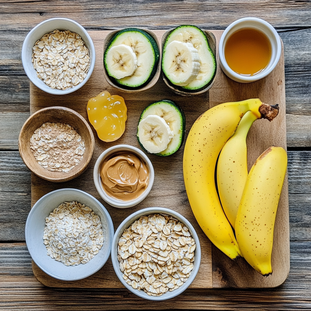 Oatmeal Banana Zucchini Breakfast Cookies ingredients