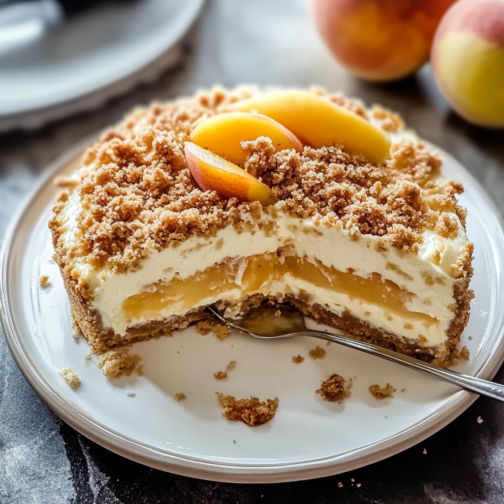 Peach Crumb Cheesecake