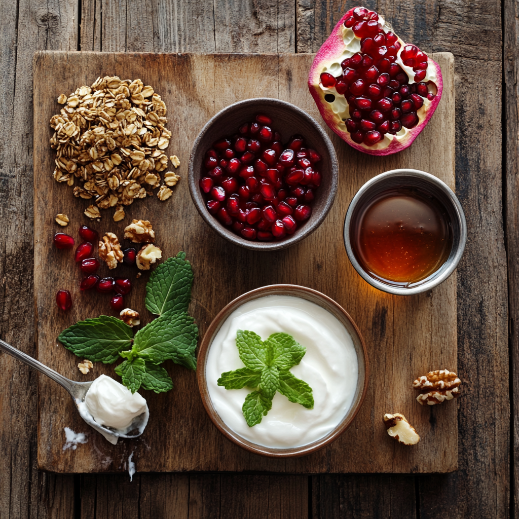 Pomegranate Parfait ingredients