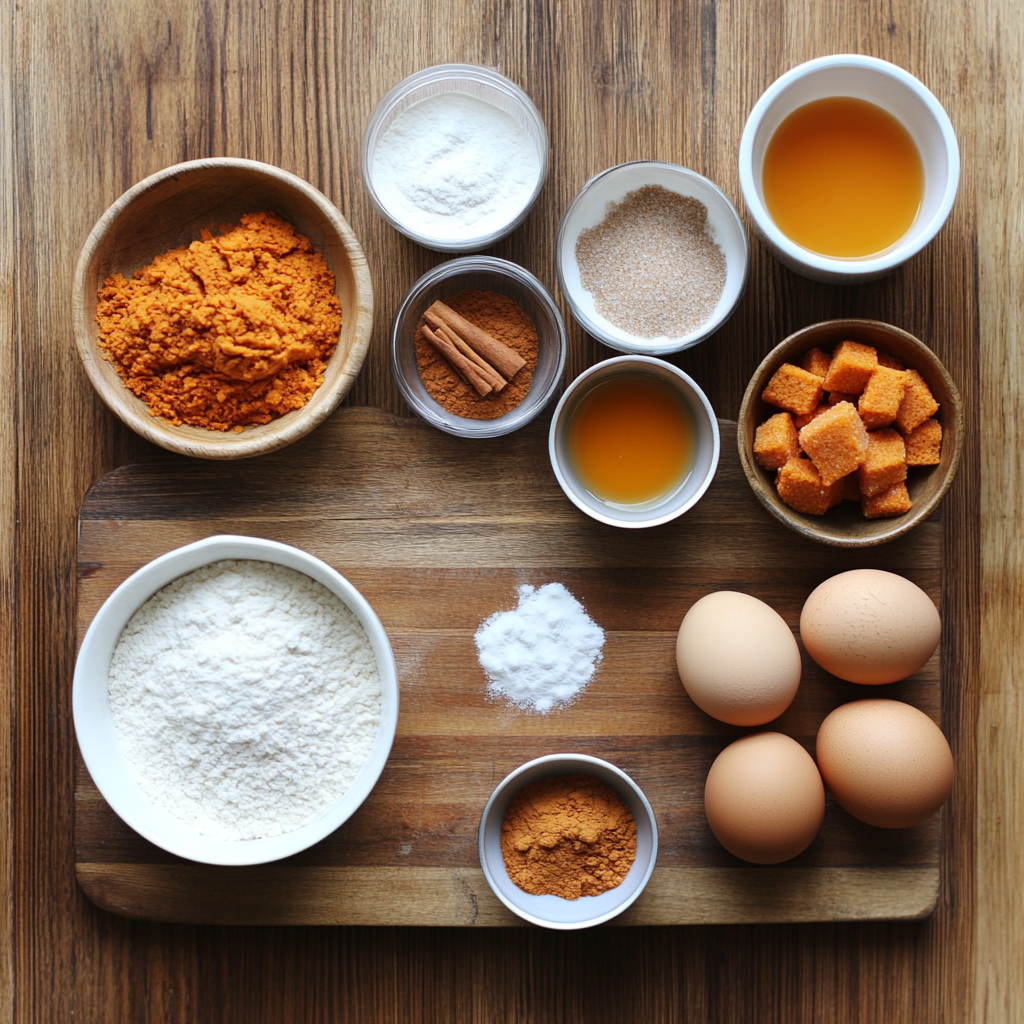 Pumpkin Honeybun Cake ingredients