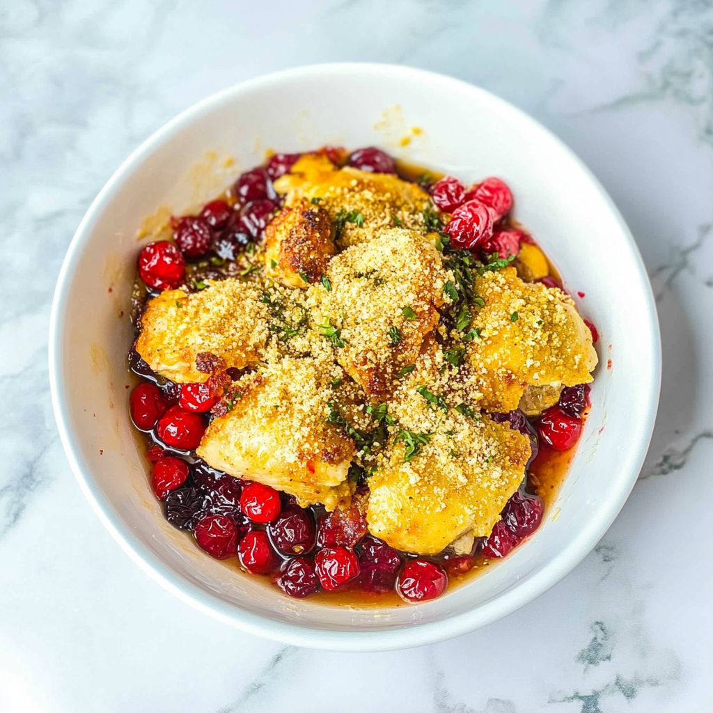 Roasted Cranberry Chicken Thighs