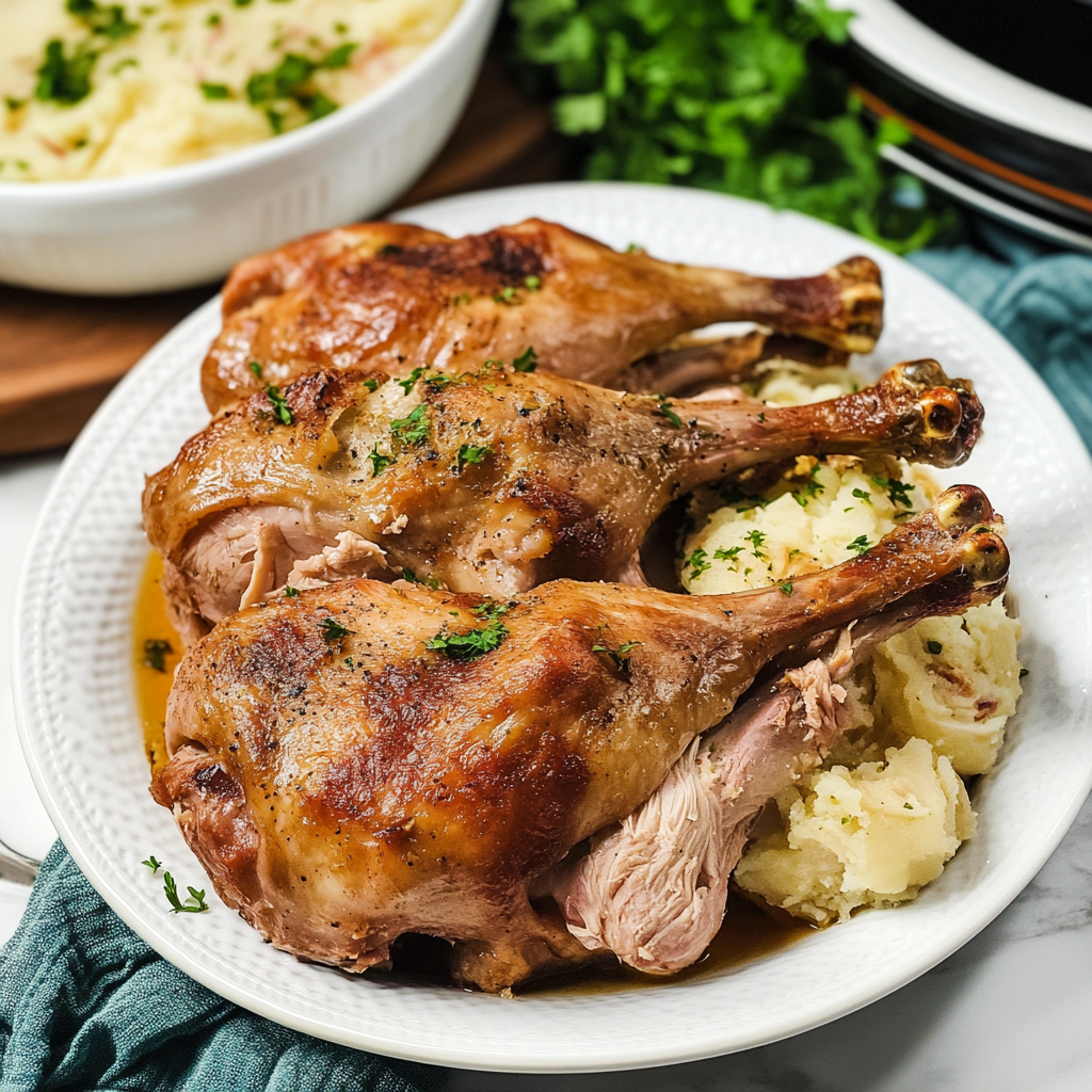 Slow Cooker Turkey Legs