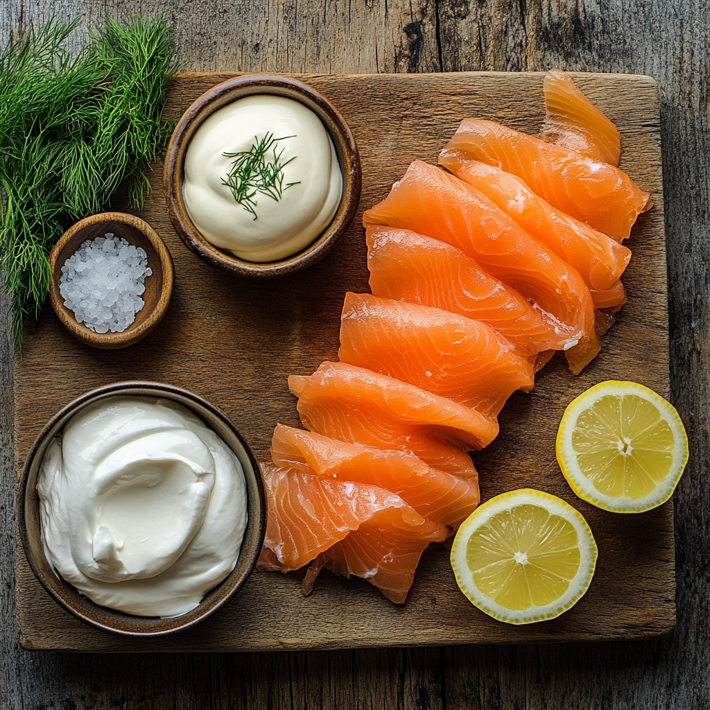 Smoked Salmon Dip ingredients