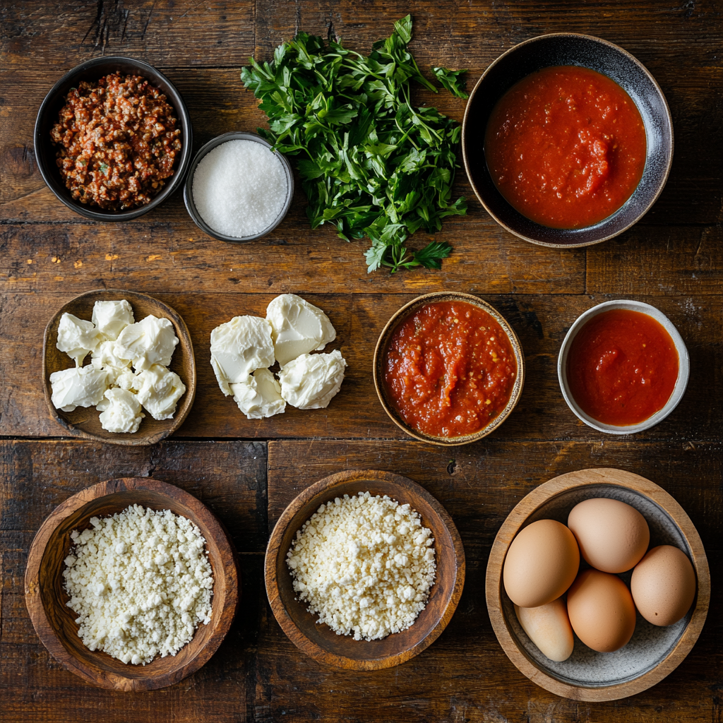 Stuffed Italian Meatloaf ingredients