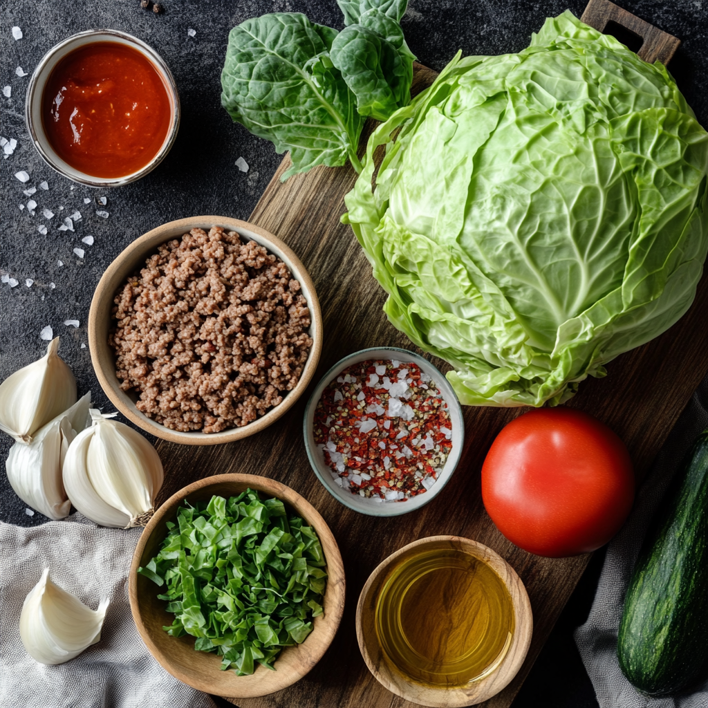 Unstuffed Cabbage Rolls ingredients