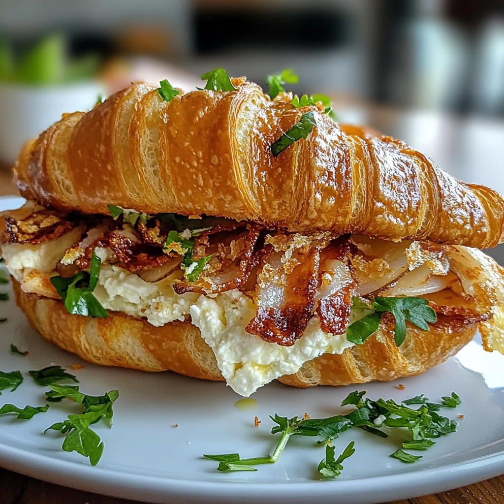 Apple & Goat Cheese Croissant Sandwich