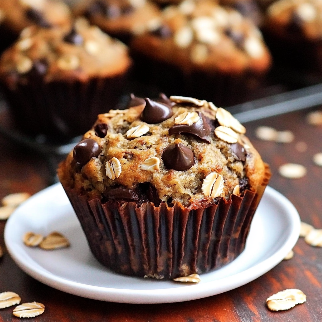 Banana Oat Chocolate Chip Muffins