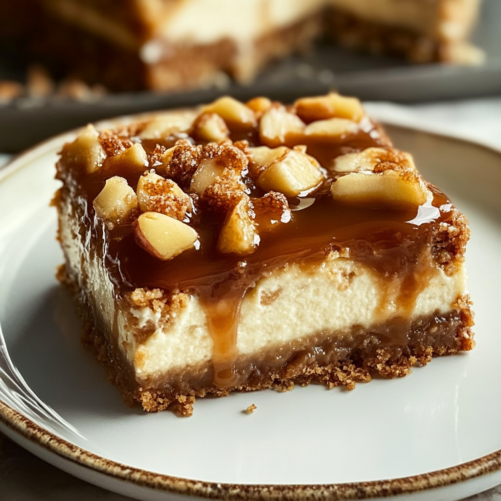Caramel Apple Cheesecake Bar Treats