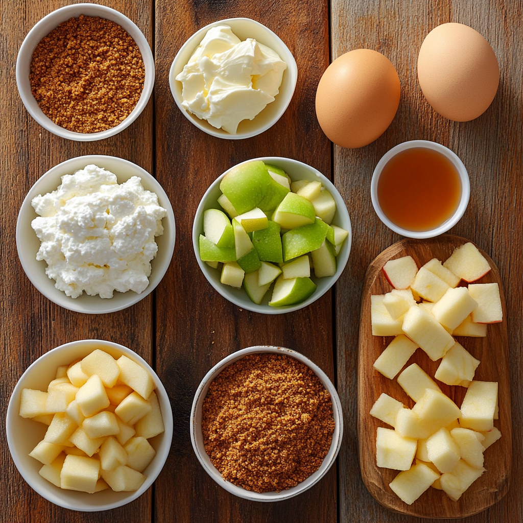 Caramel Apple Cheesecake Bar Treats ingredients