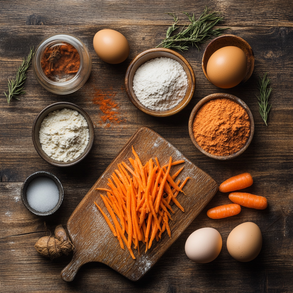 Carrot Bundt Cake ingredients