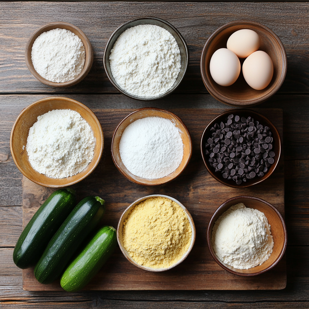 Chocolate Chip Zucchini Bread ingredients