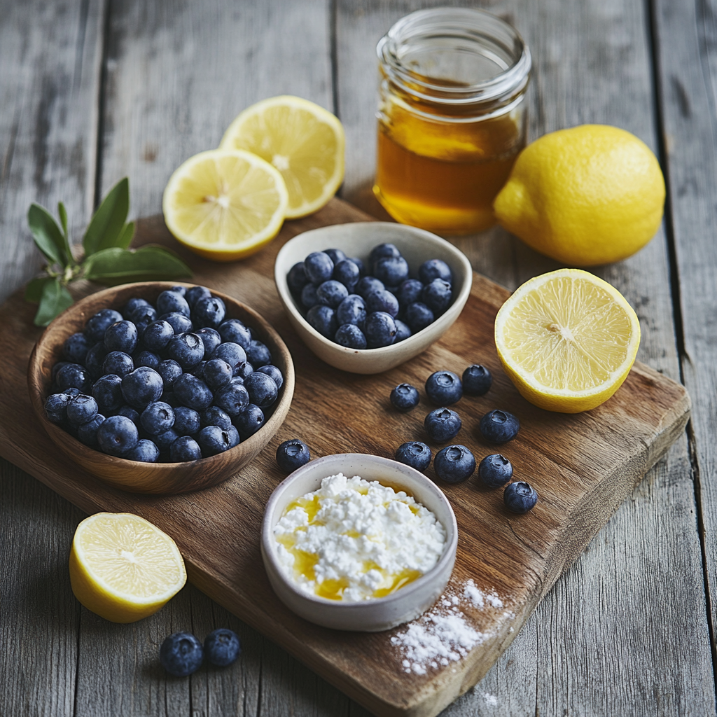 Christmas Lemon Blueberry Cottage Cheese Protein Bites ingredients