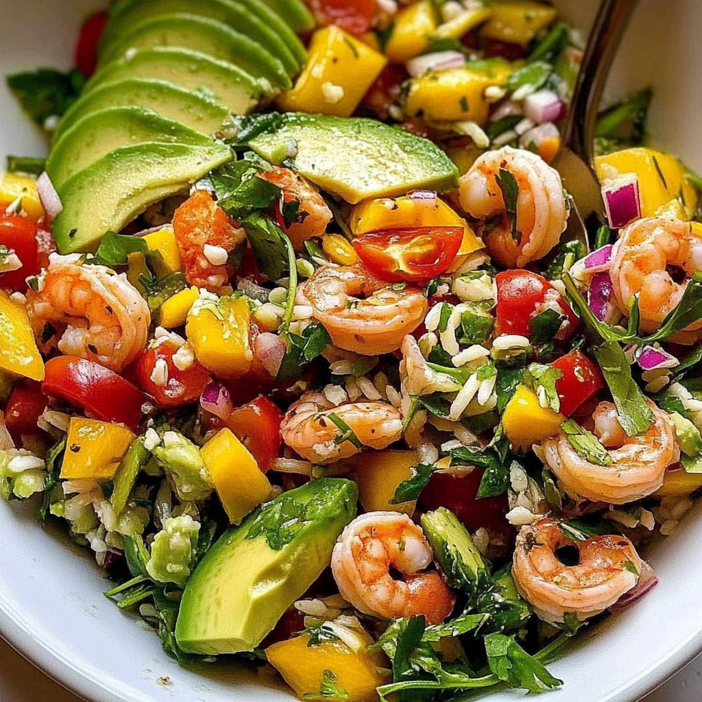 Christmas Prawn Mango Avocado Summer Salad