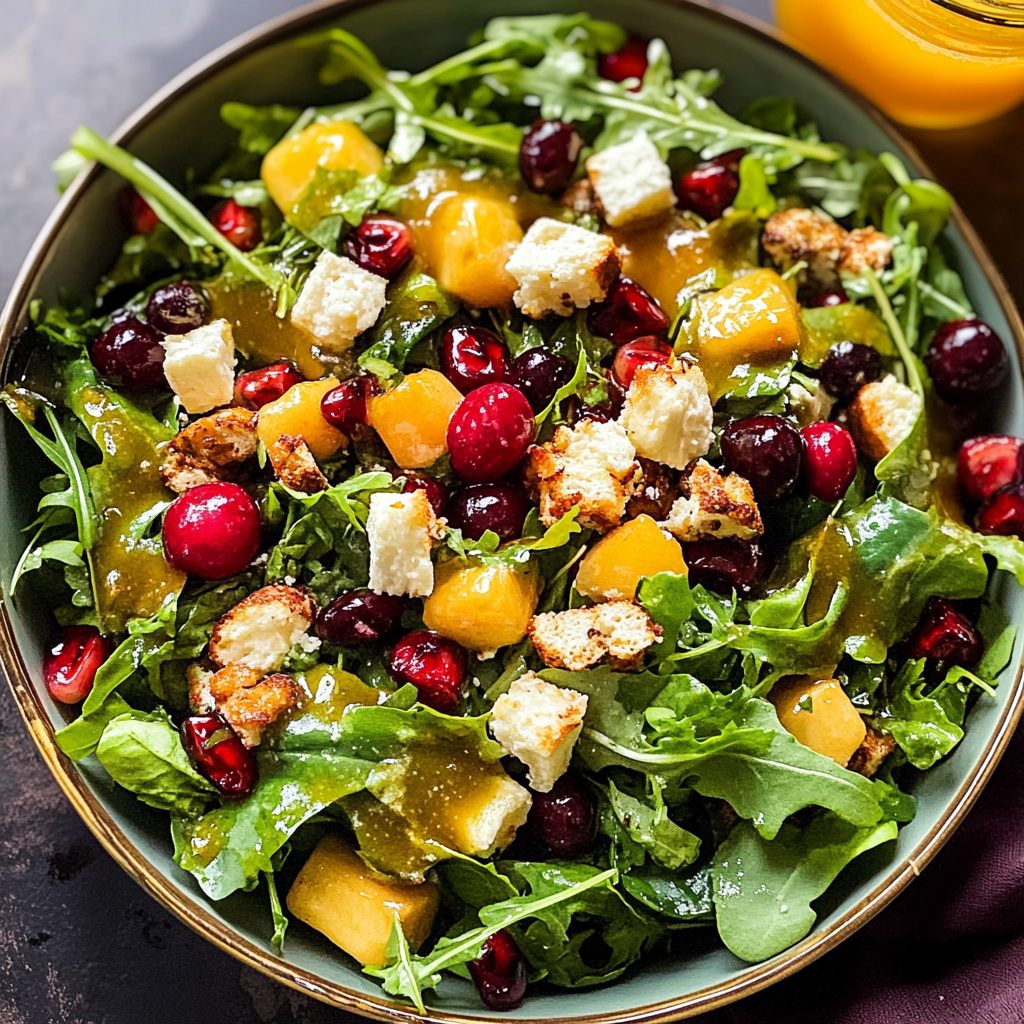 Christmas Salad with Honey Mustard