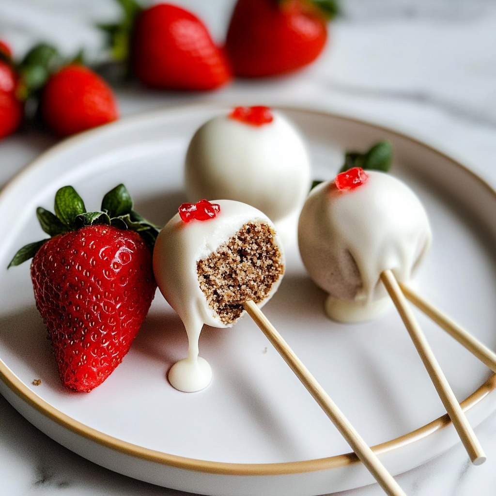 Christmas Strawberry Cake Pops