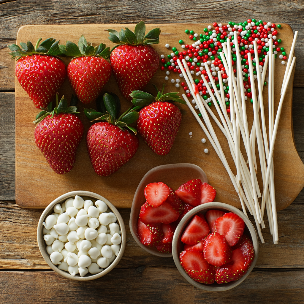 Christmas Strawberry Cake Pops ingredients
