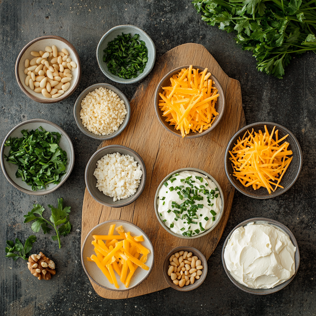 Christmas Tree Cheese Bites ingredients