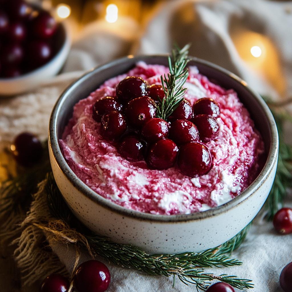 Christmas cranberry jalapeño cream cheese dip