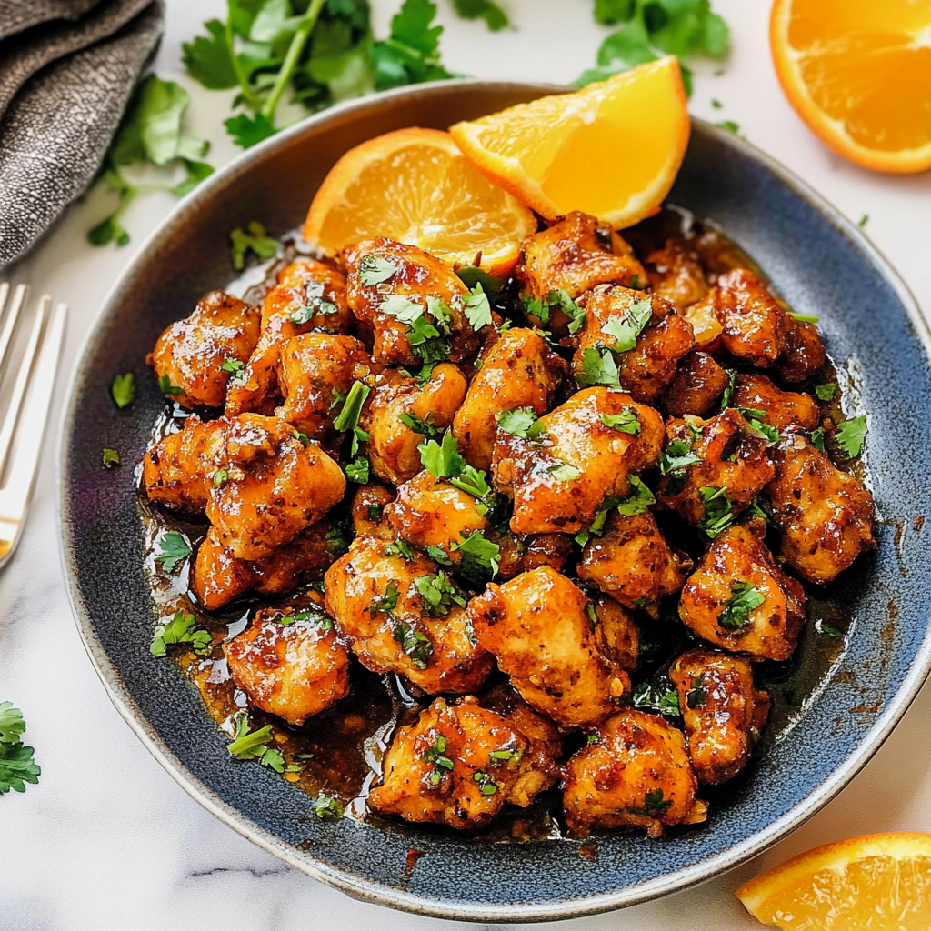 Cilantro Orange Chicken Bites