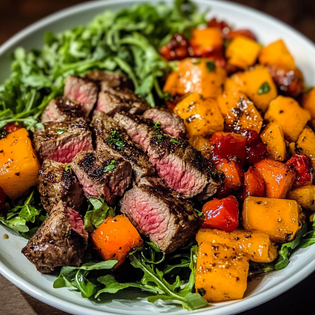 Cozy Autumn Harvest Steak Salad