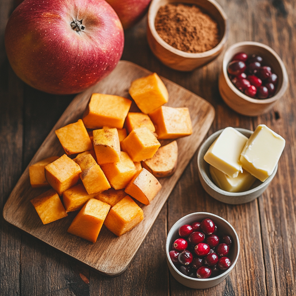 Cranberry Apple Twice Baked Sweet Potatoes ingredients