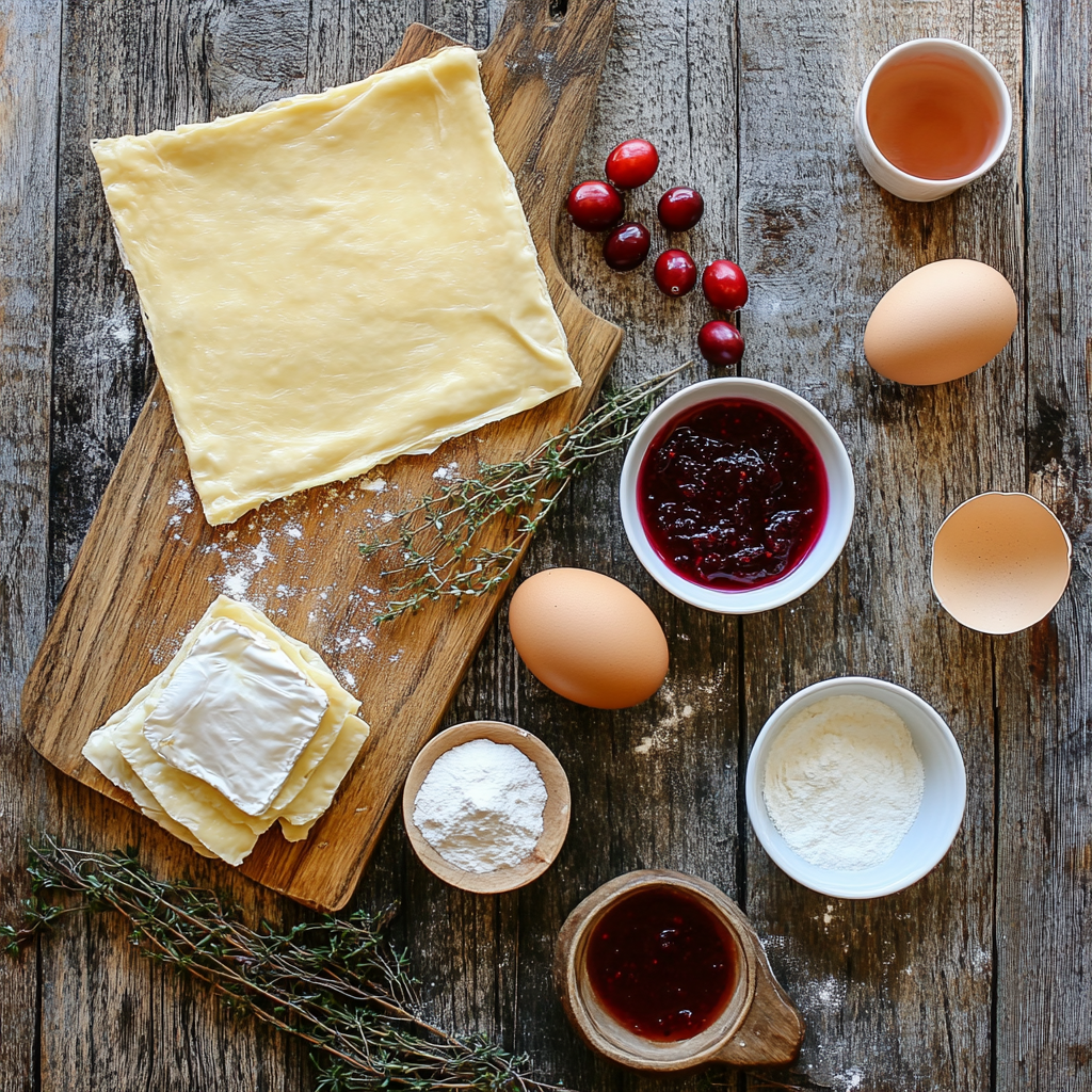 Cranberry Brie Puff Pastry Twists