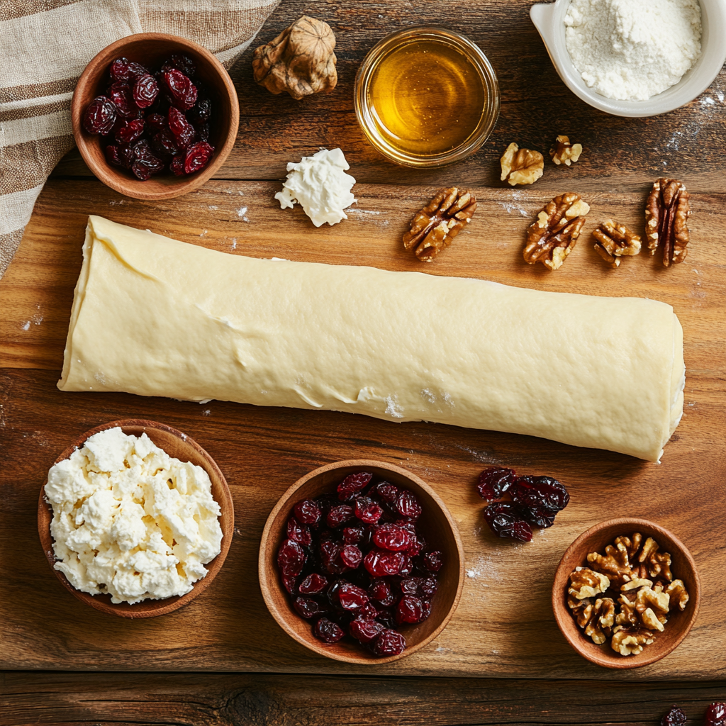 Cranberry Cream Cheese Crescent Bites ingredients
